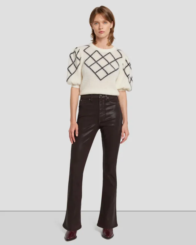 Tailorless UHR Skinny Boot in Coated Chocolate sold by 7 For All Mankind