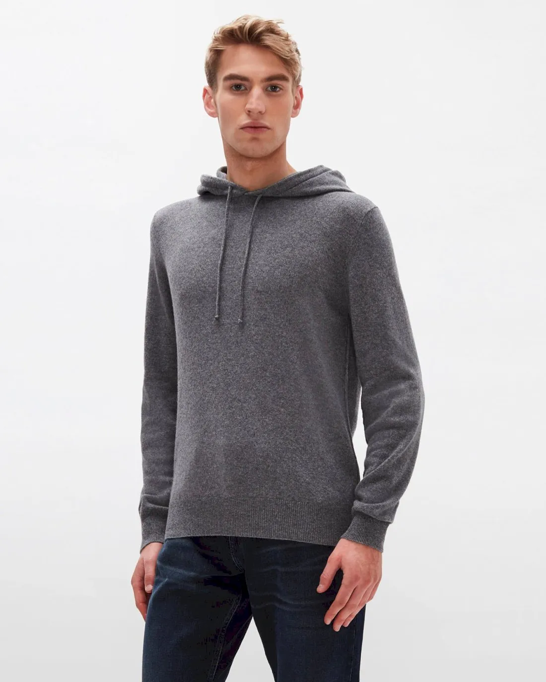 Cashmere Hoodie in Grey sold by 7 For All Mankind
