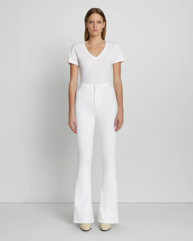 No Filter Ultra High Rise Skinny Flare in Clean White sold by 7 For All Mankind