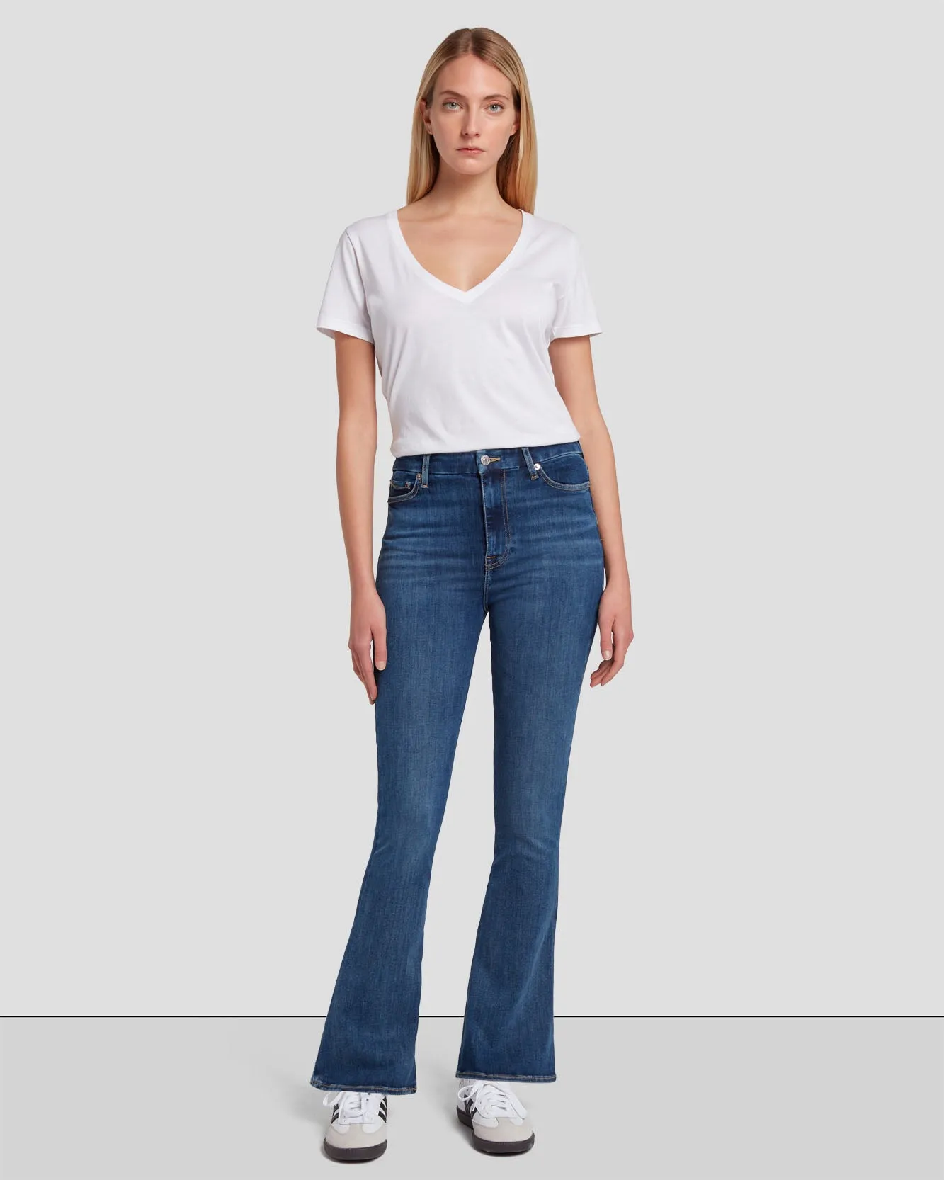 Tailorless No Filter UHR Skinny Boot in Blue Star sold by 7 For All Mankind product image thumbnail 2