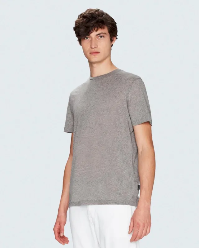Cashmere Blend Tee in Grey Melange sold by 7 For All Mankind