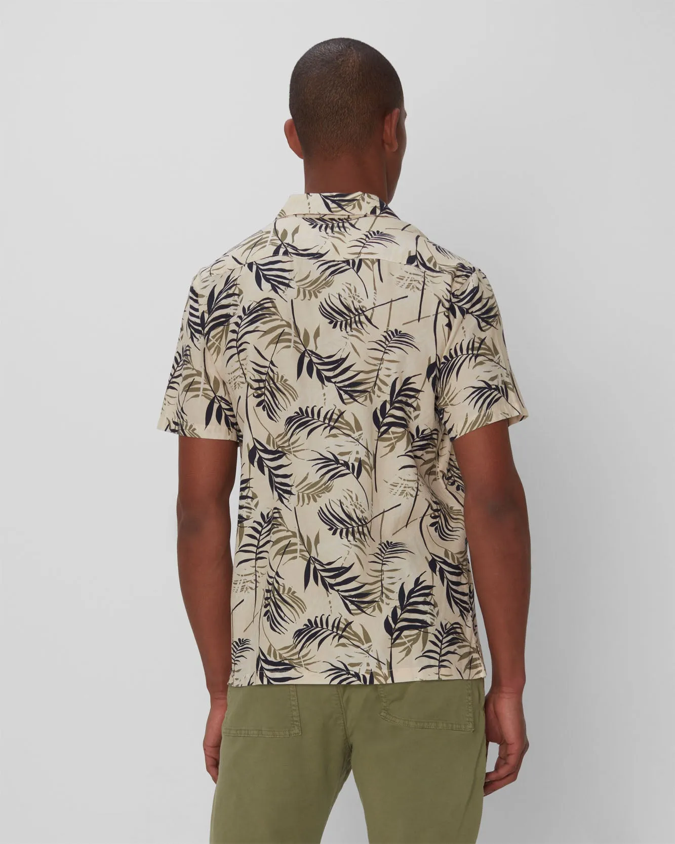 Palm Print Camp Shirt In Tea sold by 7 For All Mankind product image thumbnail 3