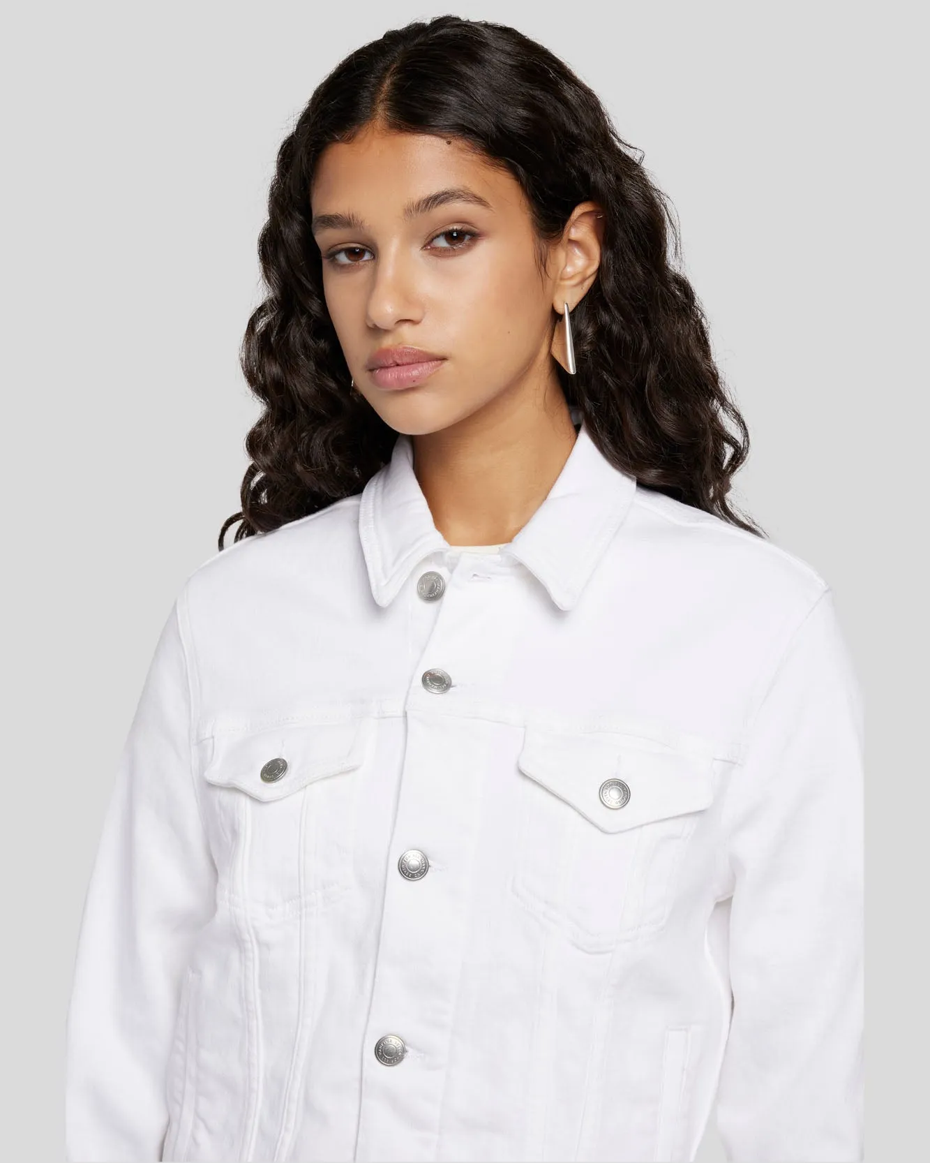 Luxe Vintage Classic Trucker With Cut Hem In Soleil sold by 7 For All Mankind product image thumbnail 5