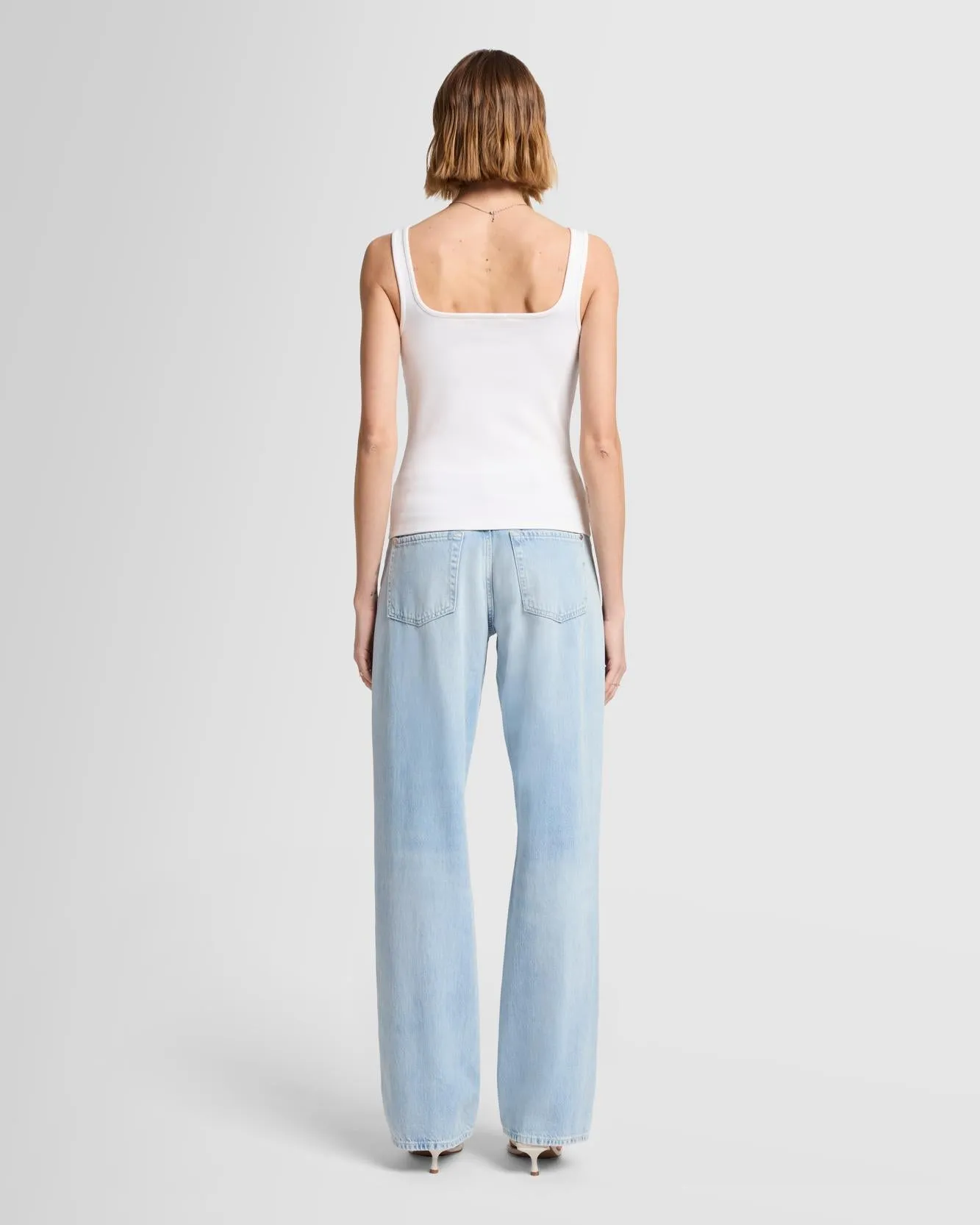 Sweetheart Tank in Vintage White sold by 7 For All Mankind product image thumbnail 4