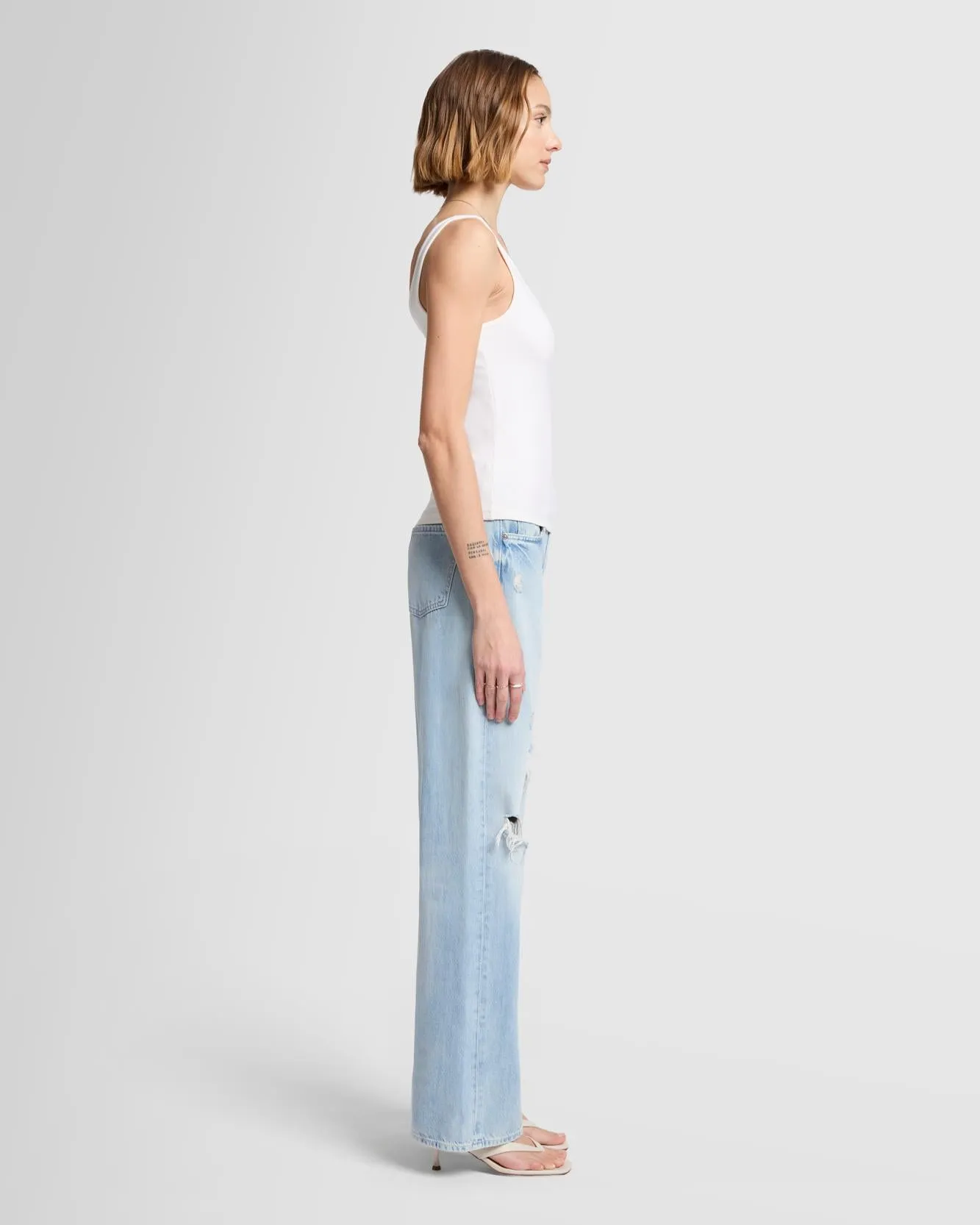 Sweetheart Tank in Vintage White sold by 7 For All Mankind product image thumbnail 5