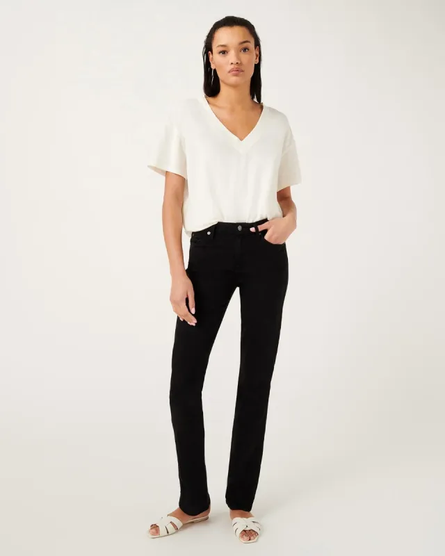 B(air) Denim Kimmie Straight in Black sold by 7 For All Mankind