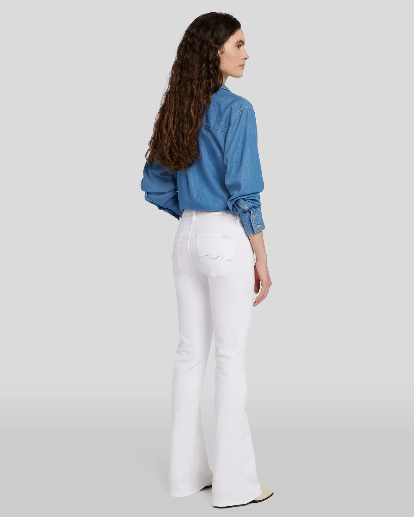 Tailorless Bootcut in White sold by 7 For All Mankind product image thumbnail 4
