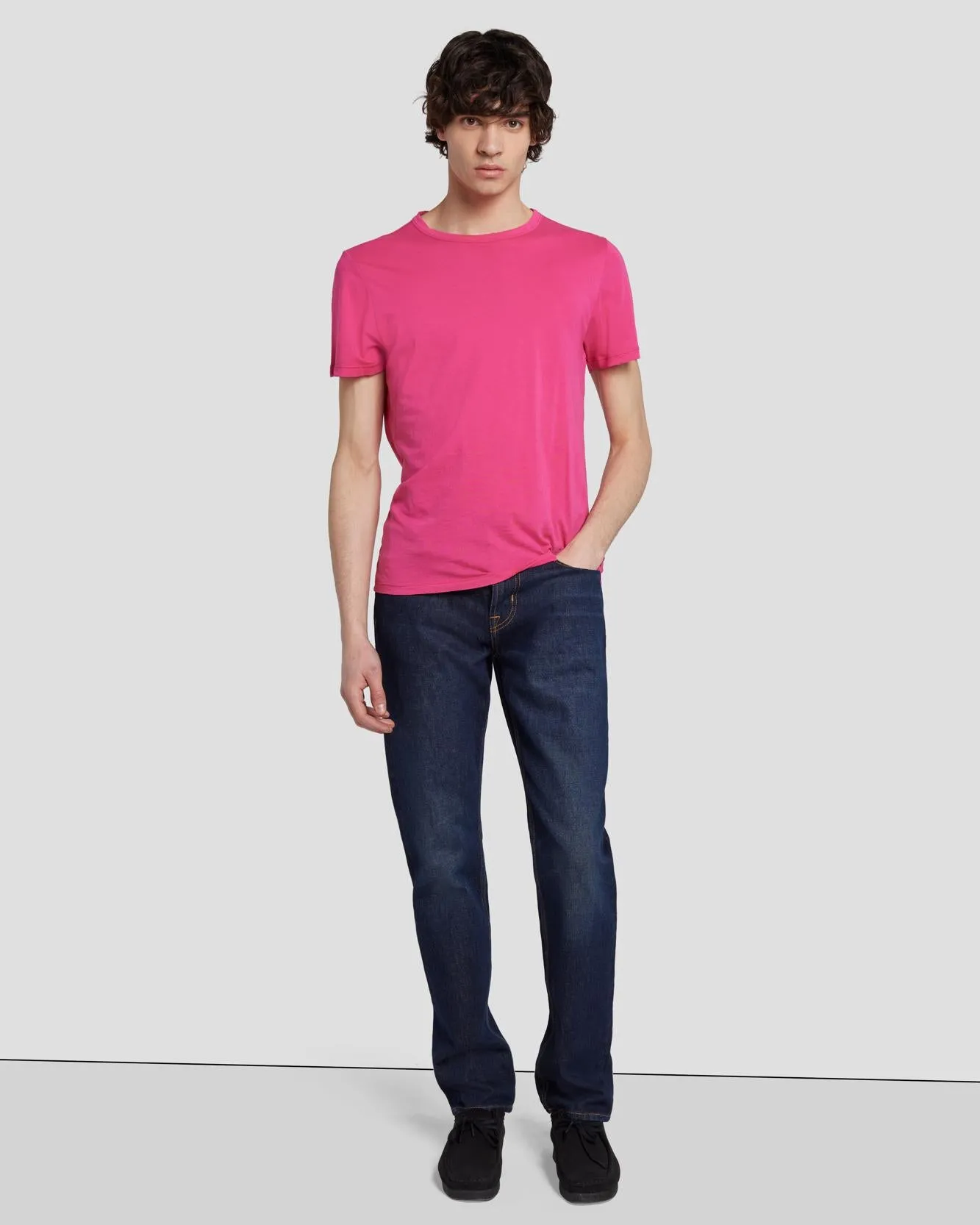 Featherweight Tee in Raspberry sold by 7 For All Mankind product image thumbnail 2