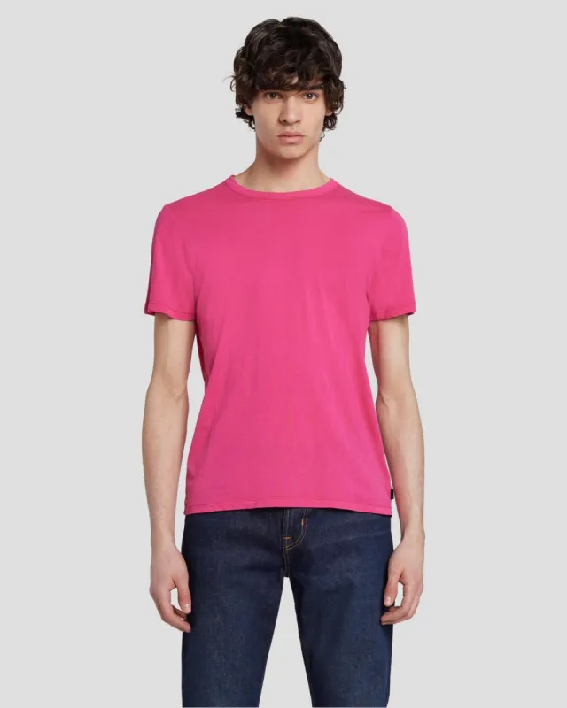 Featherweight Tee in Raspberry made by 7 For All Mankind