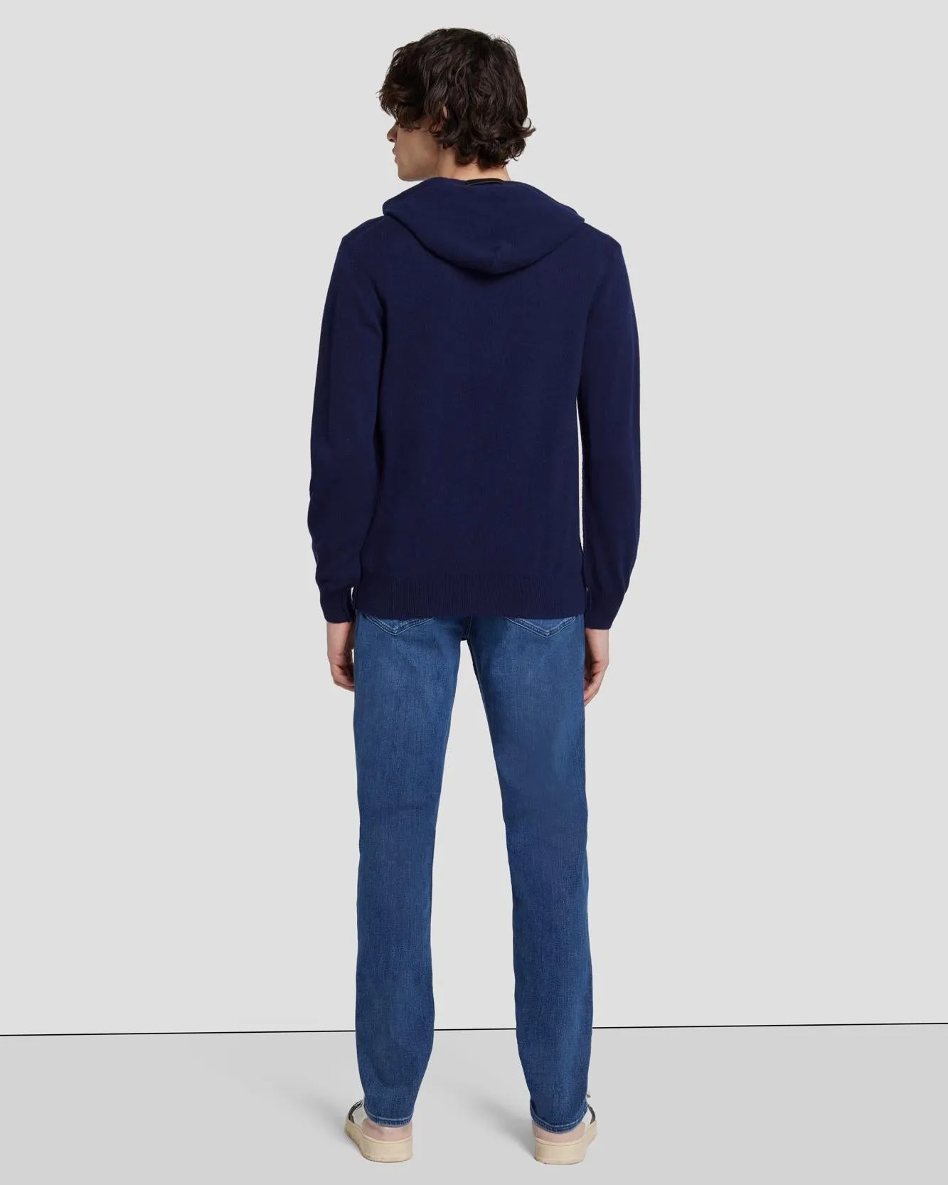 Cashmere Hoodie in Navy sold by 7 For All Mankind product image thumbnail 4