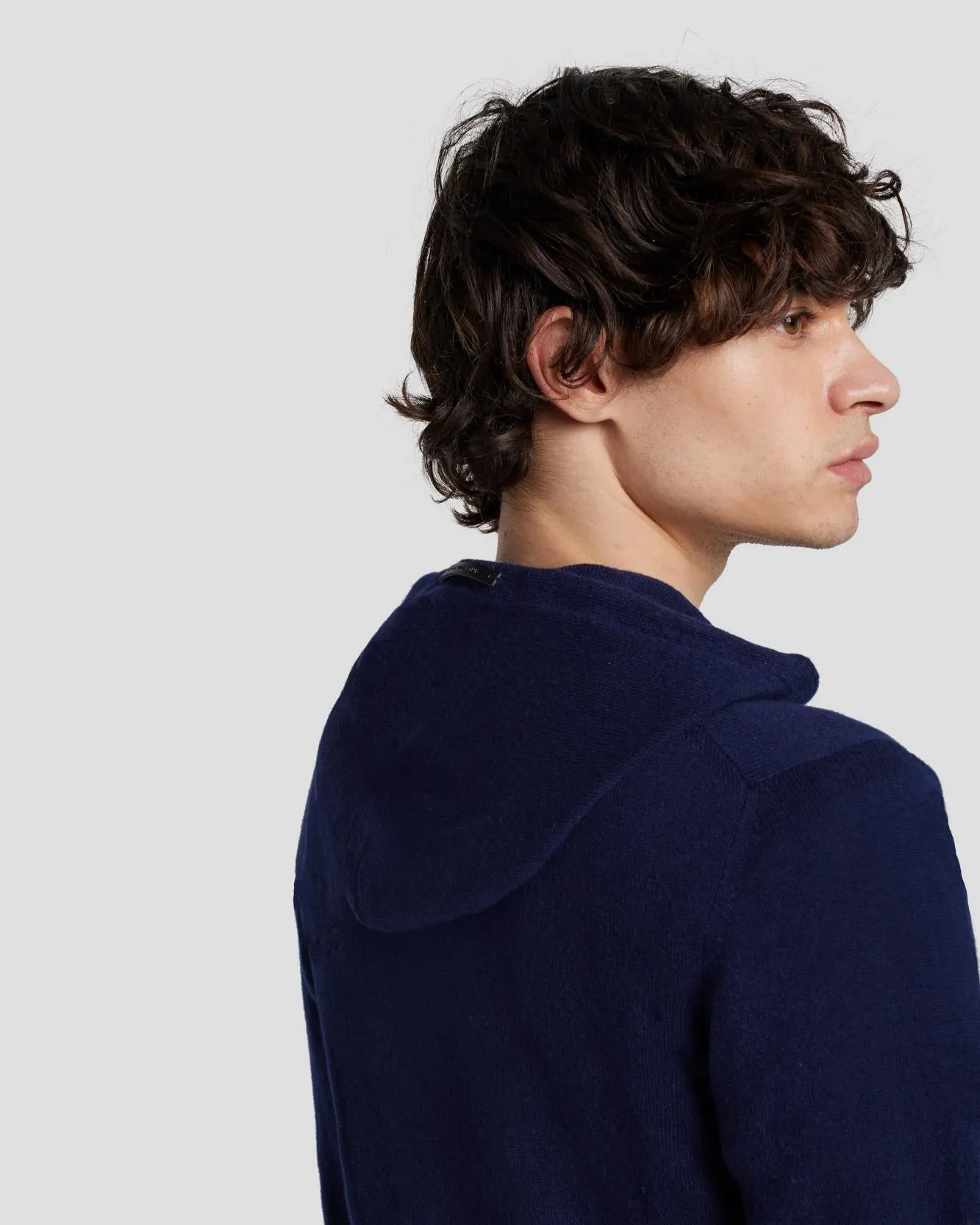 Cashmere Hoodie in Navy sold by 7 For All Mankind product image thumbnail 5