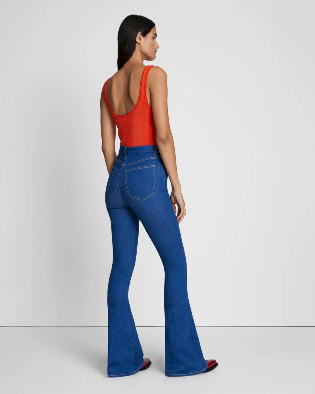 Tailorless No Filter UHR Skinny Bootcut in Aquamarine sold by 7 For All Mankind product image thumbnail 3