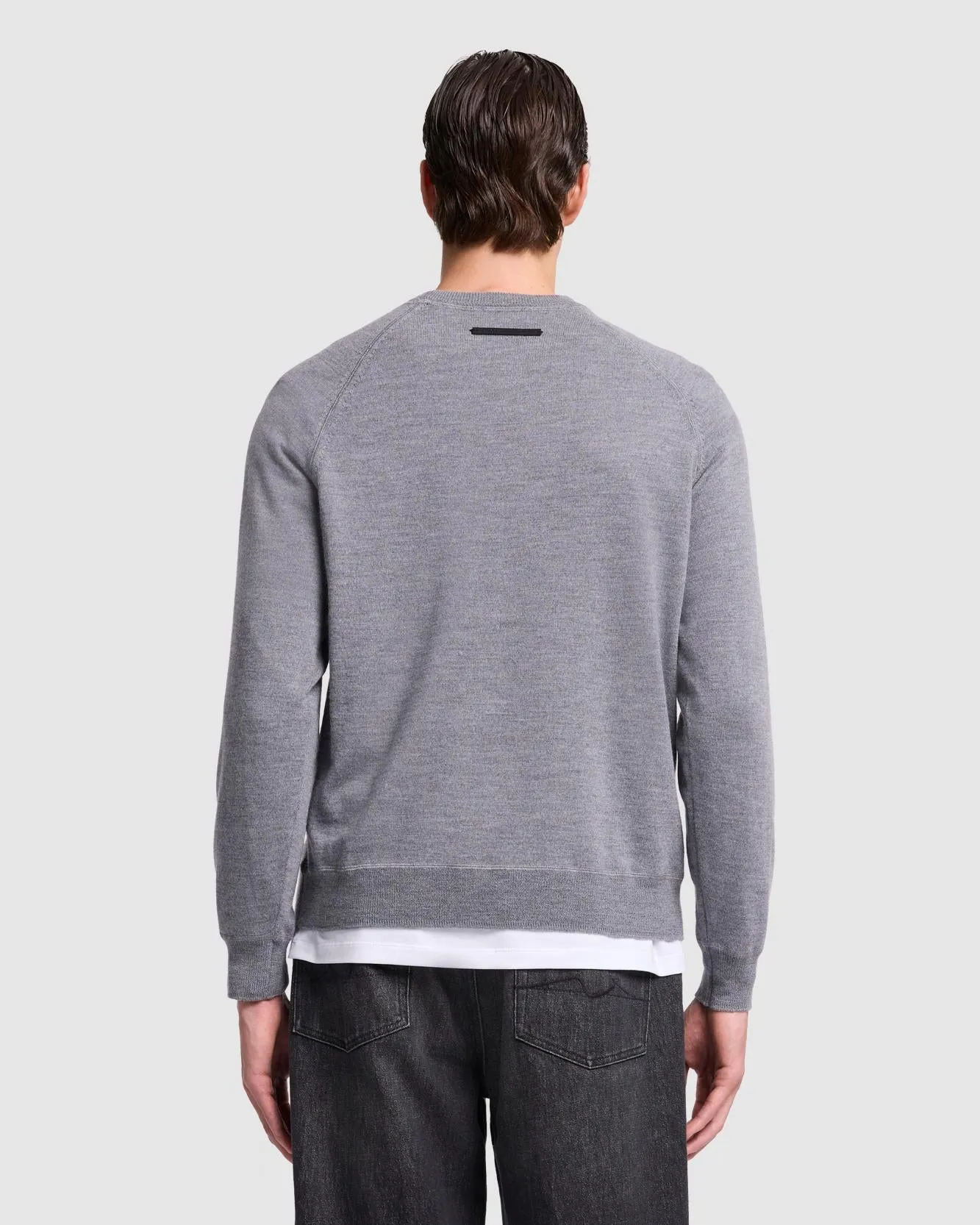 Merino Crewneck in Light Grey sold by 7 For All Mankind product image thumbnail 4
