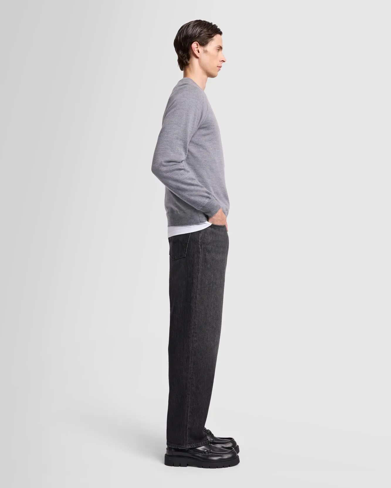 Merino Crewneck in Light Grey sold by 7 For All Mankind product image thumbnail 5