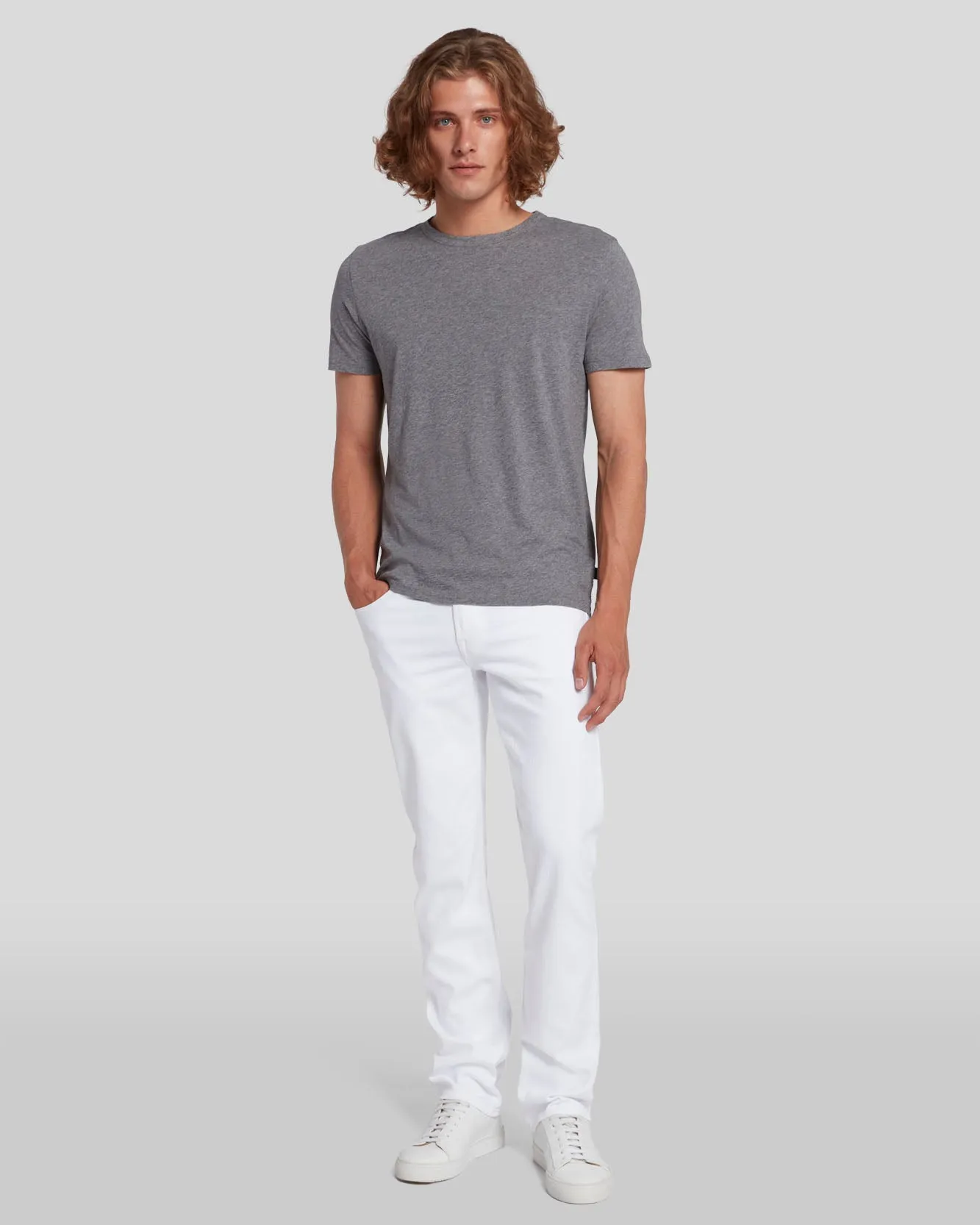 Luxe Performance Slimmy Clean Pocket In White sold by 7 For All Mankind
