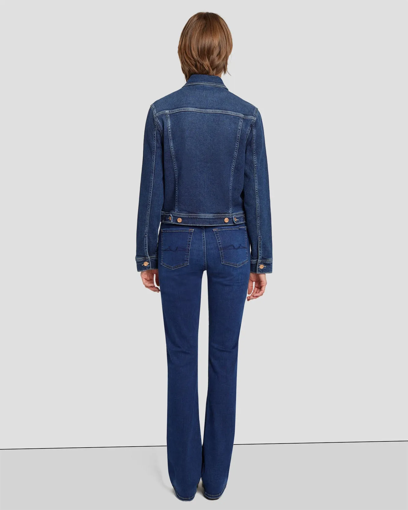 Luxe Vintage Classic Trucker Jacket in Deep Soul sold by 7 For All Mankind product image thumbnail 4