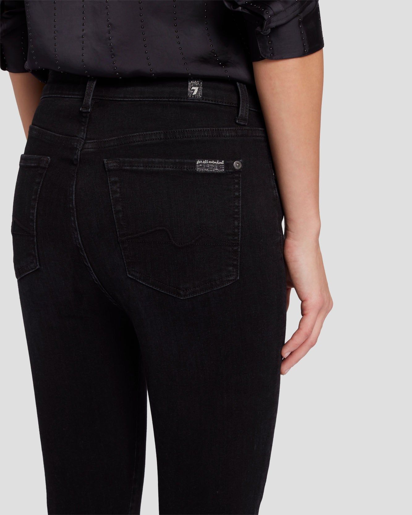 High Waist Ankle Skinny in Black Rose sold by 7 For All Mankind product image thumbnail 5