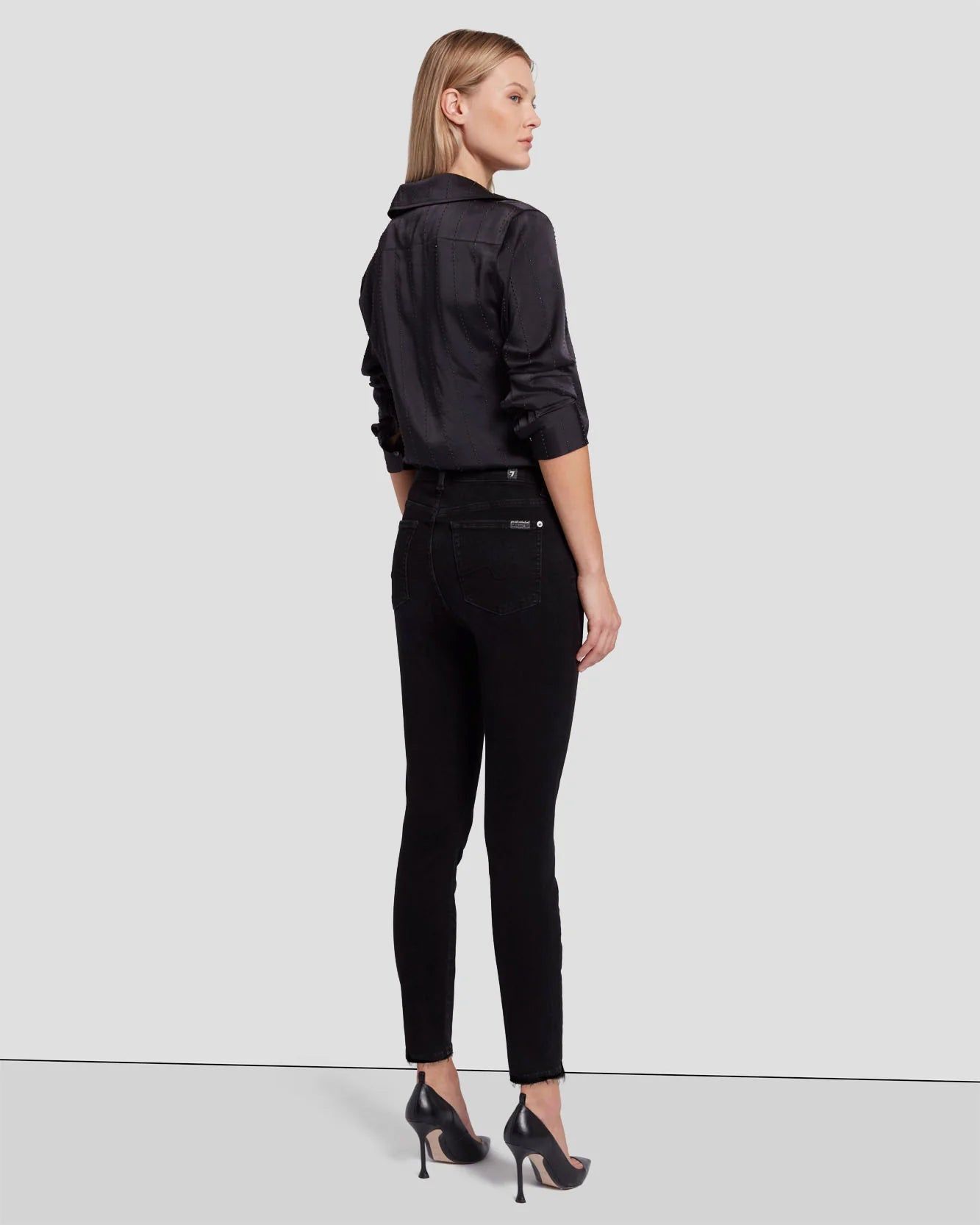 High Waist Ankle Skinny in Black Rose sold by 7 For All Mankind product image thumbnail 3