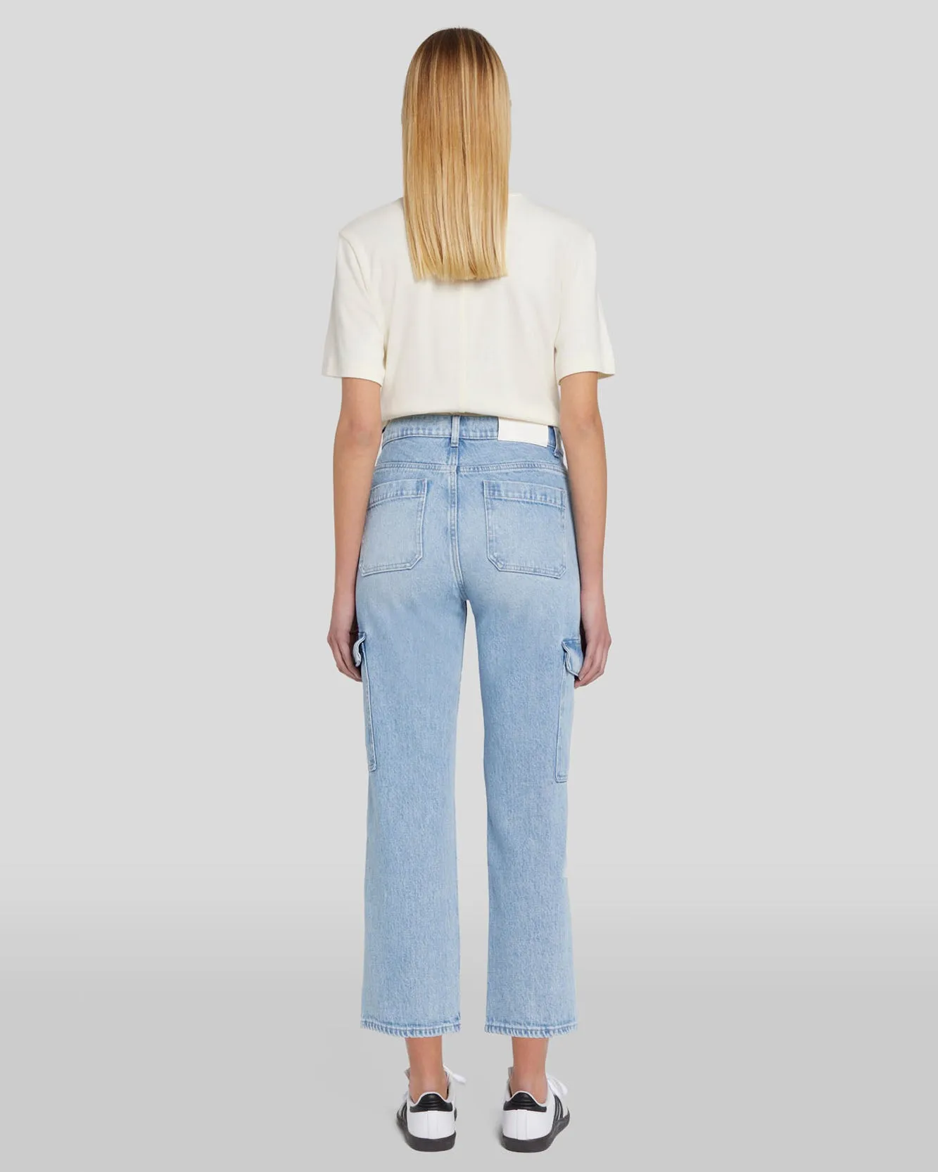 Logan Cropped Cargo Jean in Airwave sold by 7 For All Mankind product image thumbnail 2