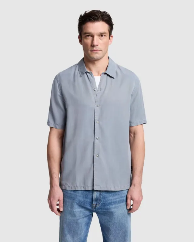 Weightless Camp Shirt in Poolside sold by 7 For All Mankind