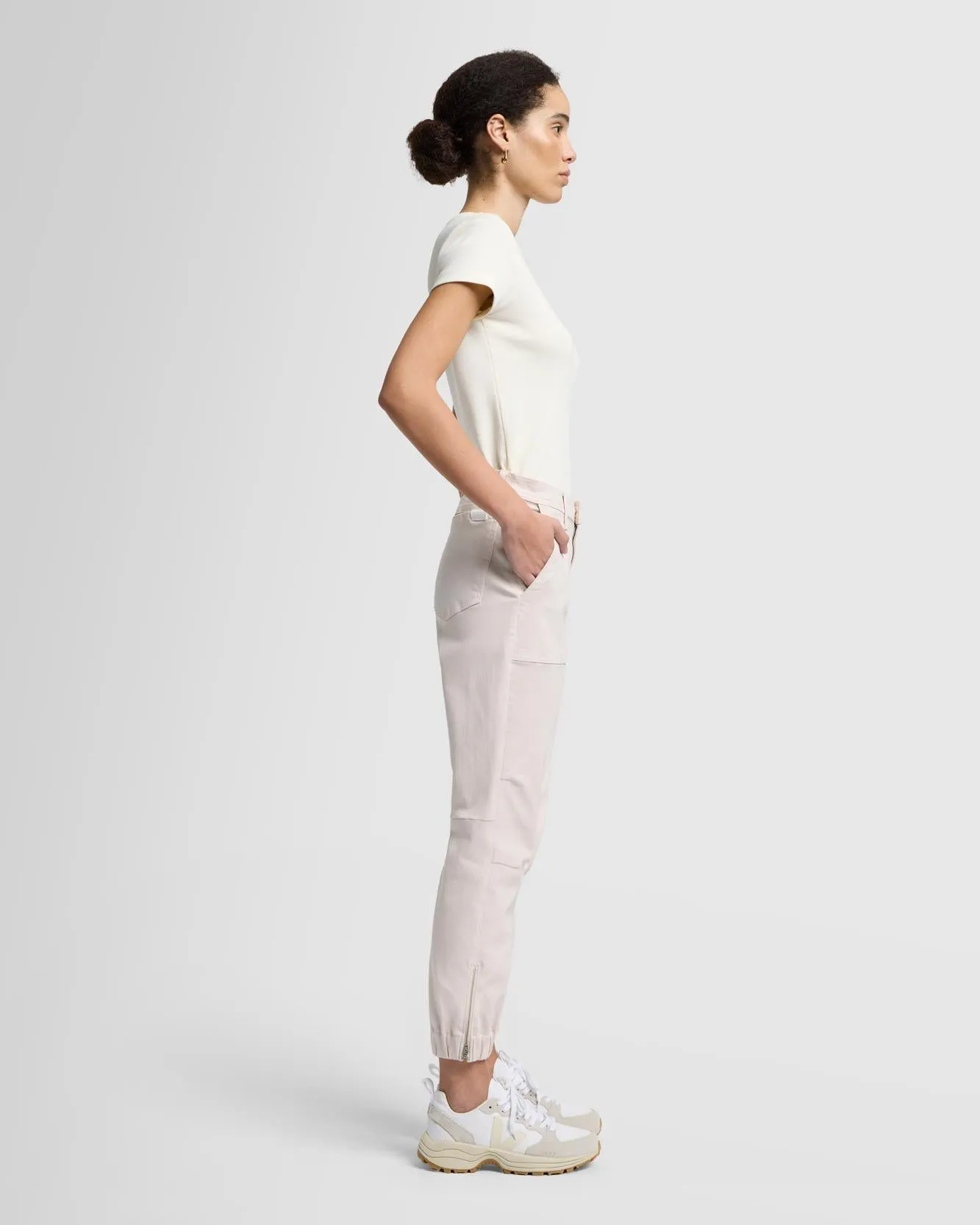 Darted Boyfriend Jogger in Coated Vintage White sold by 7 For All Mankind product image thumbnail 5
