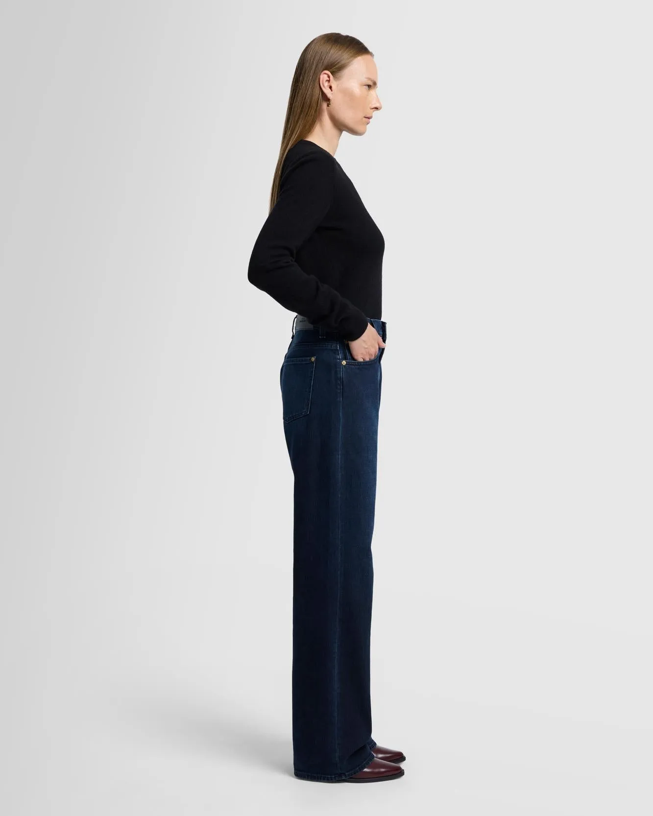 MANKIND Tess Trouser in Blue Monday sold by 7 For All Mankind product image thumbnail 4