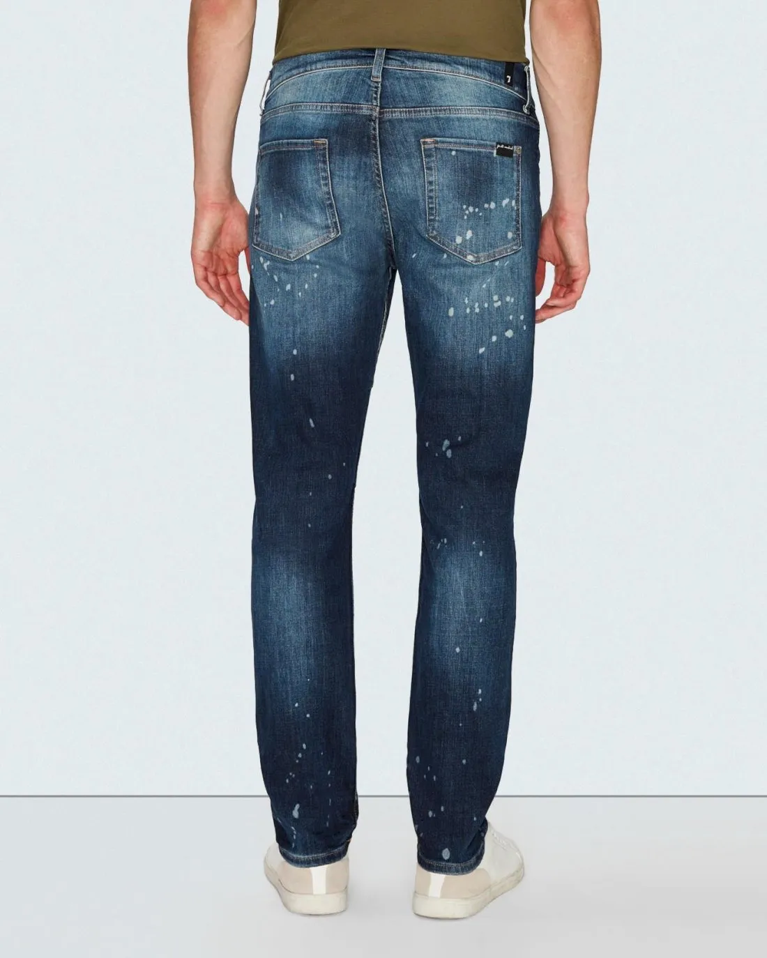 EarthKind Stretch Tek Slimmy Tapered in Downtown Indigo sold by 7 For All Mankind product image thumbnail 4