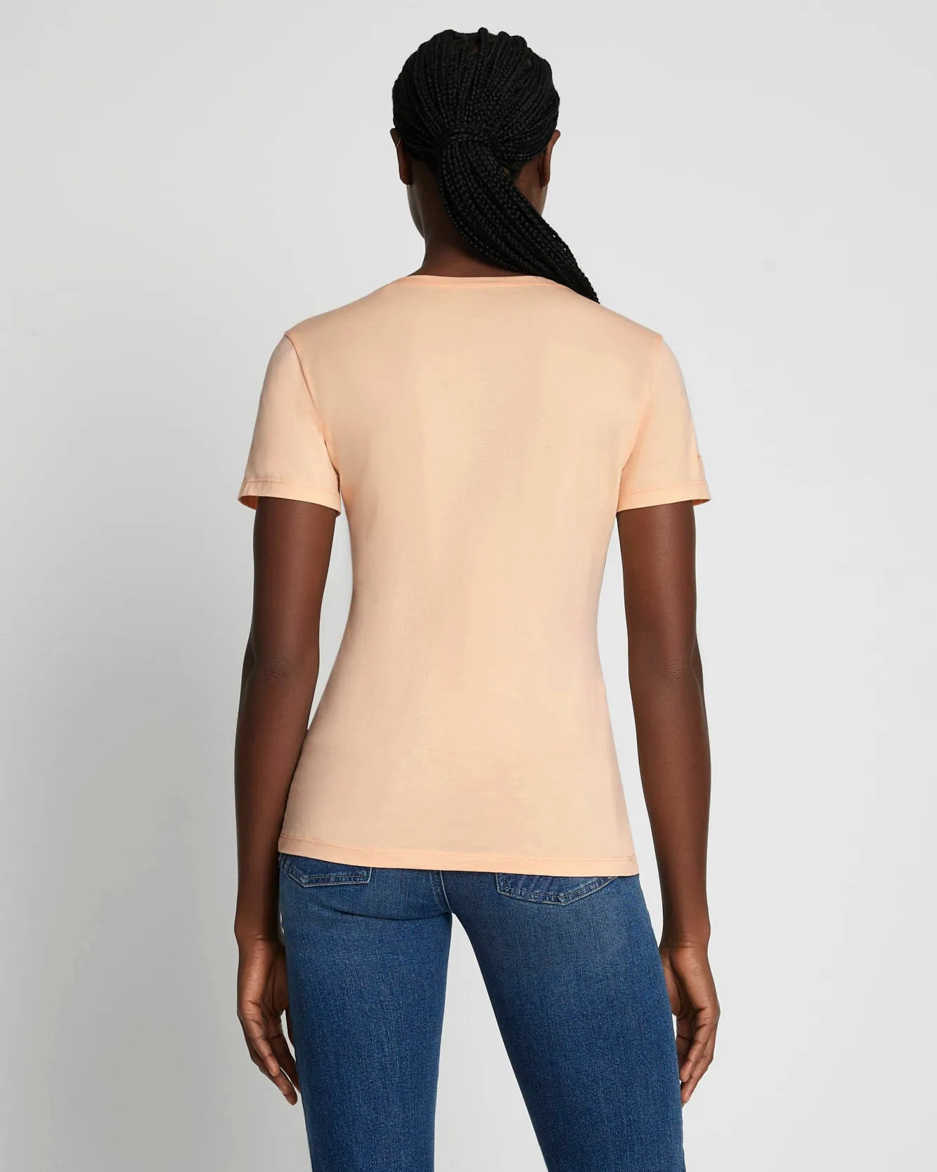 Pima Cotton Easy V-Neck Tee in Prairie Sunset sold by 7 For All Mankind product image thumbnail 4
