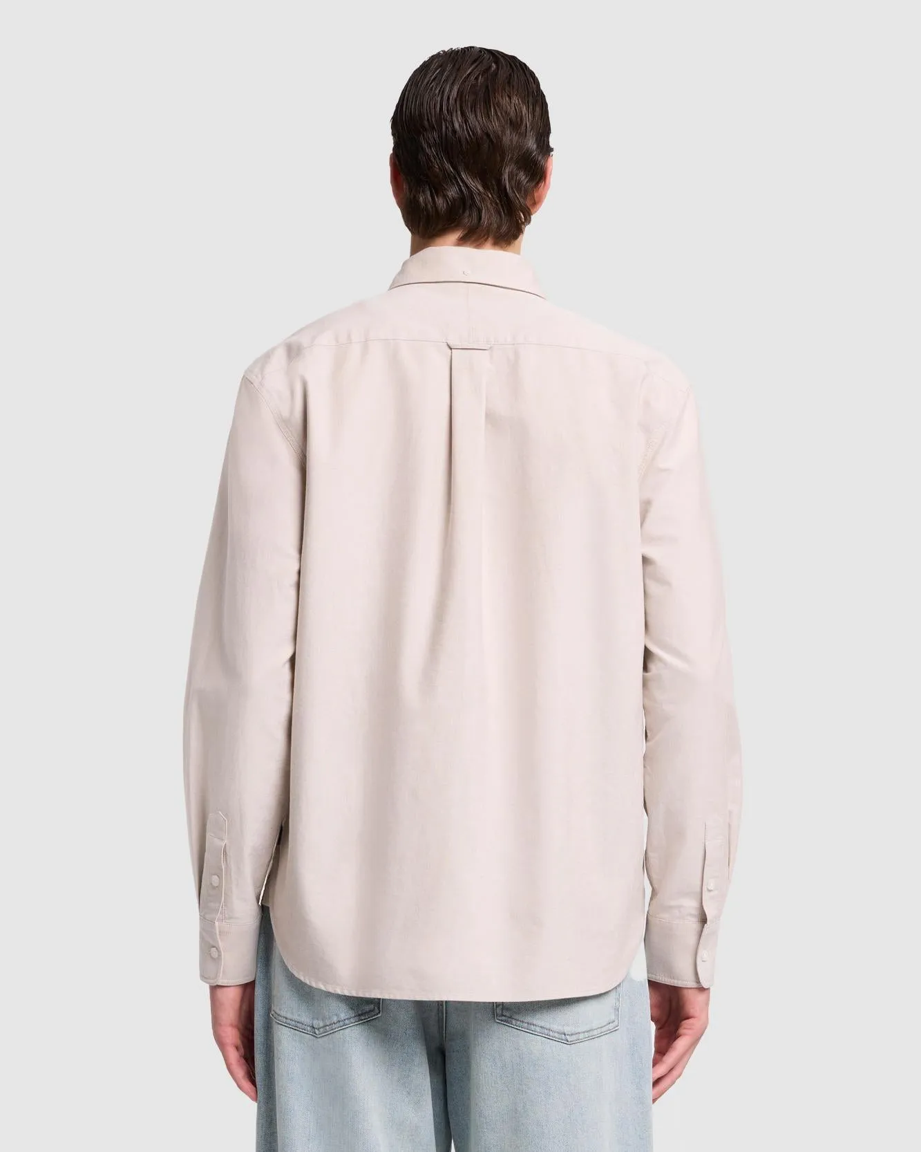 Oxford Button Down Shirt in Beige sold by 7 For All Mankind product image thumbnail 4