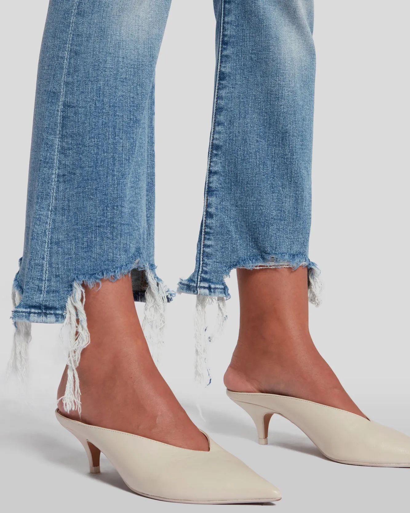 High Waist Slim Kick with Long Side Hem and Destroy in Sloane Vintage sold by 7 For All Mankind product image thumbnail 3