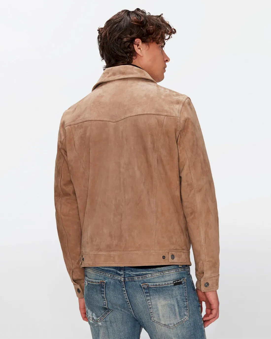 Suede Western Jacket in Bamboo sold by 7 For All Mankind product image thumbnail 2