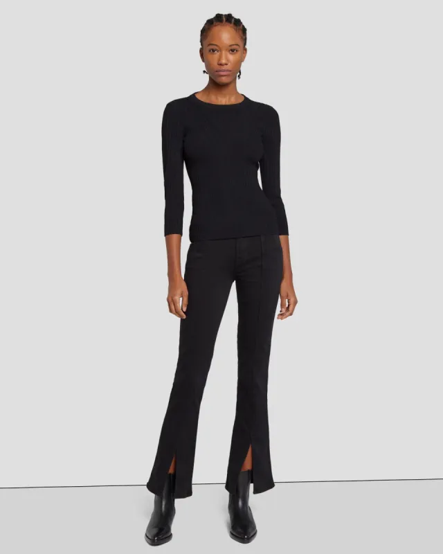 Slim Illusion Kimmie Straight in Black sold by 7 For All Mankind