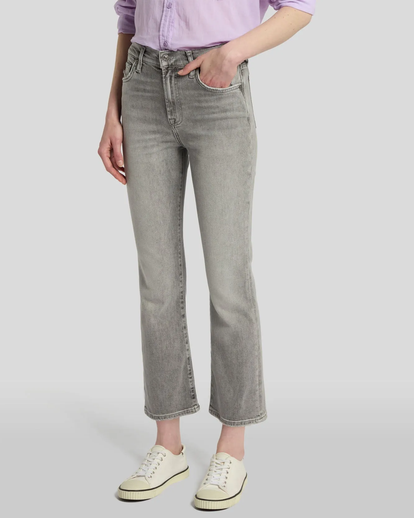Luxe Vintage High Waist Slim Kick in Imprint sold by 7 For All Mankind product image thumbnail 2