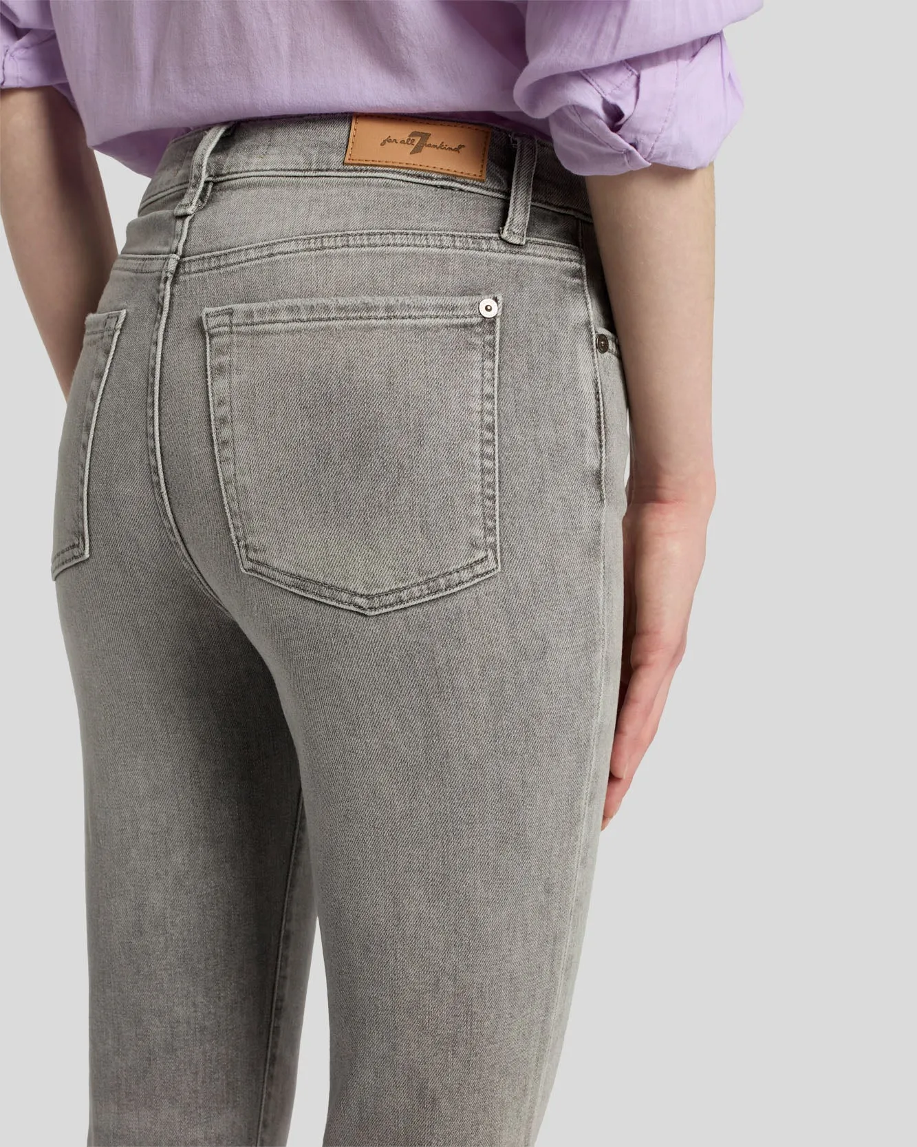 Luxe Vintage High Waist Slim Kick in Imprint sold by 7 For All Mankind product image thumbnail 5