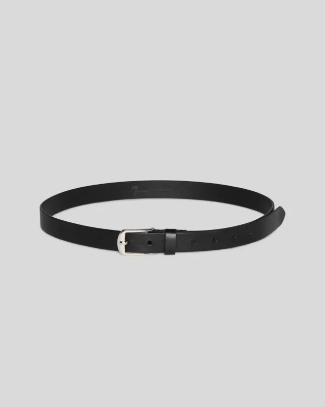 Skinny Leather Belt in Black sold by 7 For All Mankind