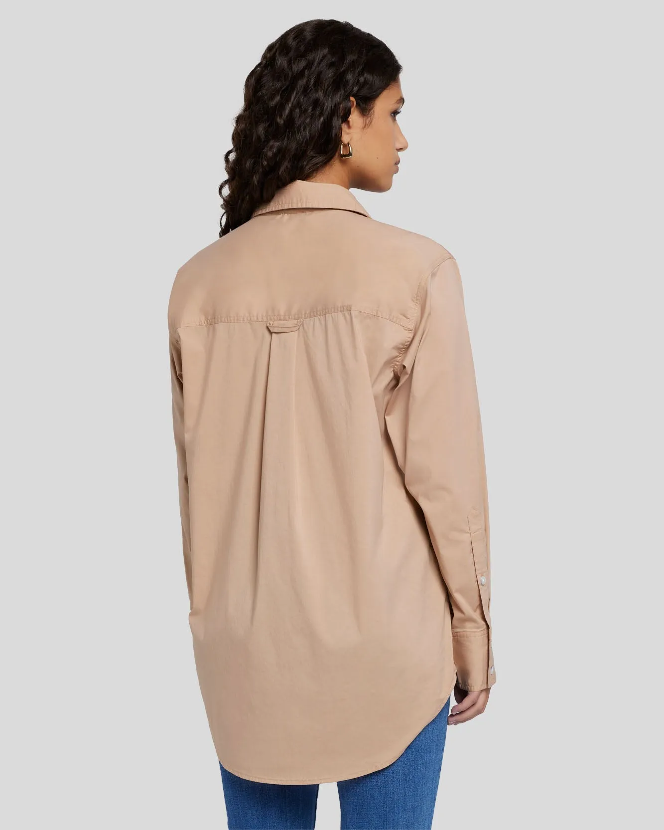 Poplin Button Down in Soft Camel sold by 7 For All Mankind product image thumbnail 4