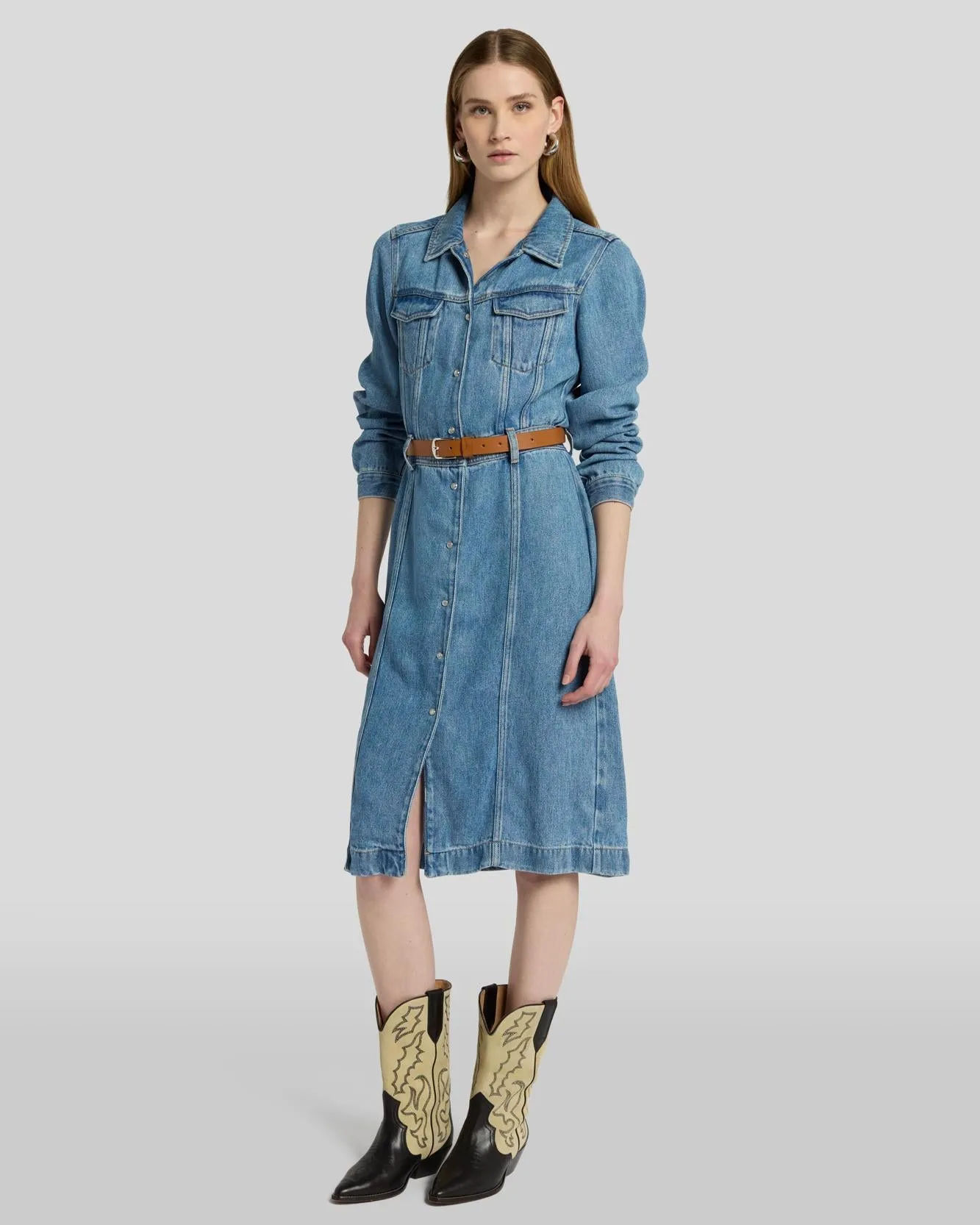 Slim Leather Belt in Cognac sold by 7 For All Mankind product image thumbnail 4