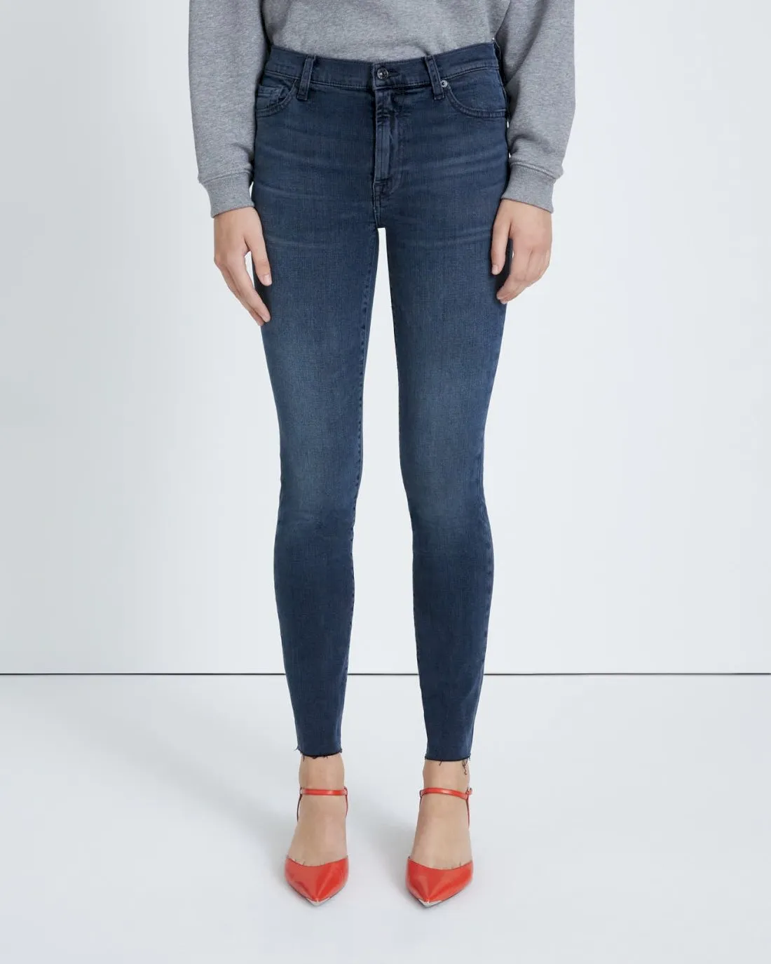 Slim Illusion High Waist Ankle Skinny in Alleyway sold by 7 For All Mankind product image thumbnail 3