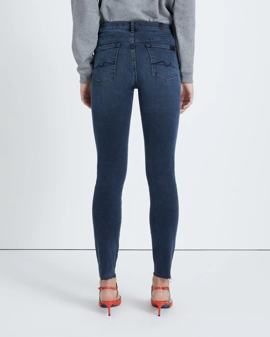 Slim Illusion High Waist Ankle Skinny in Alleyway sold by 7 For All Mankind product image thumbnail 4