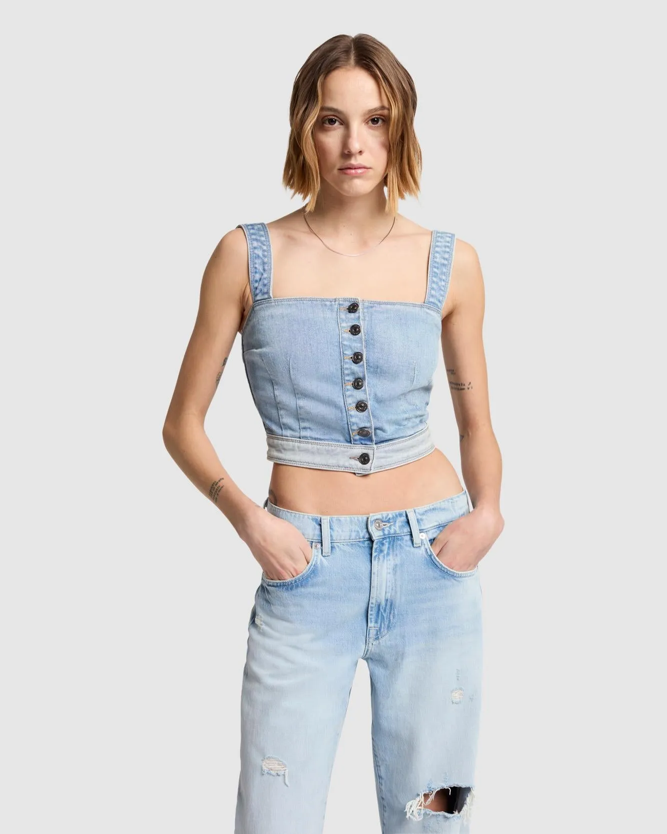 Bustier Top in Retreat sold by 7 For All Mankind