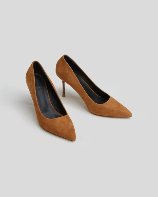 Classic Pump in Cognac Suede sold by 7 For All Mankind