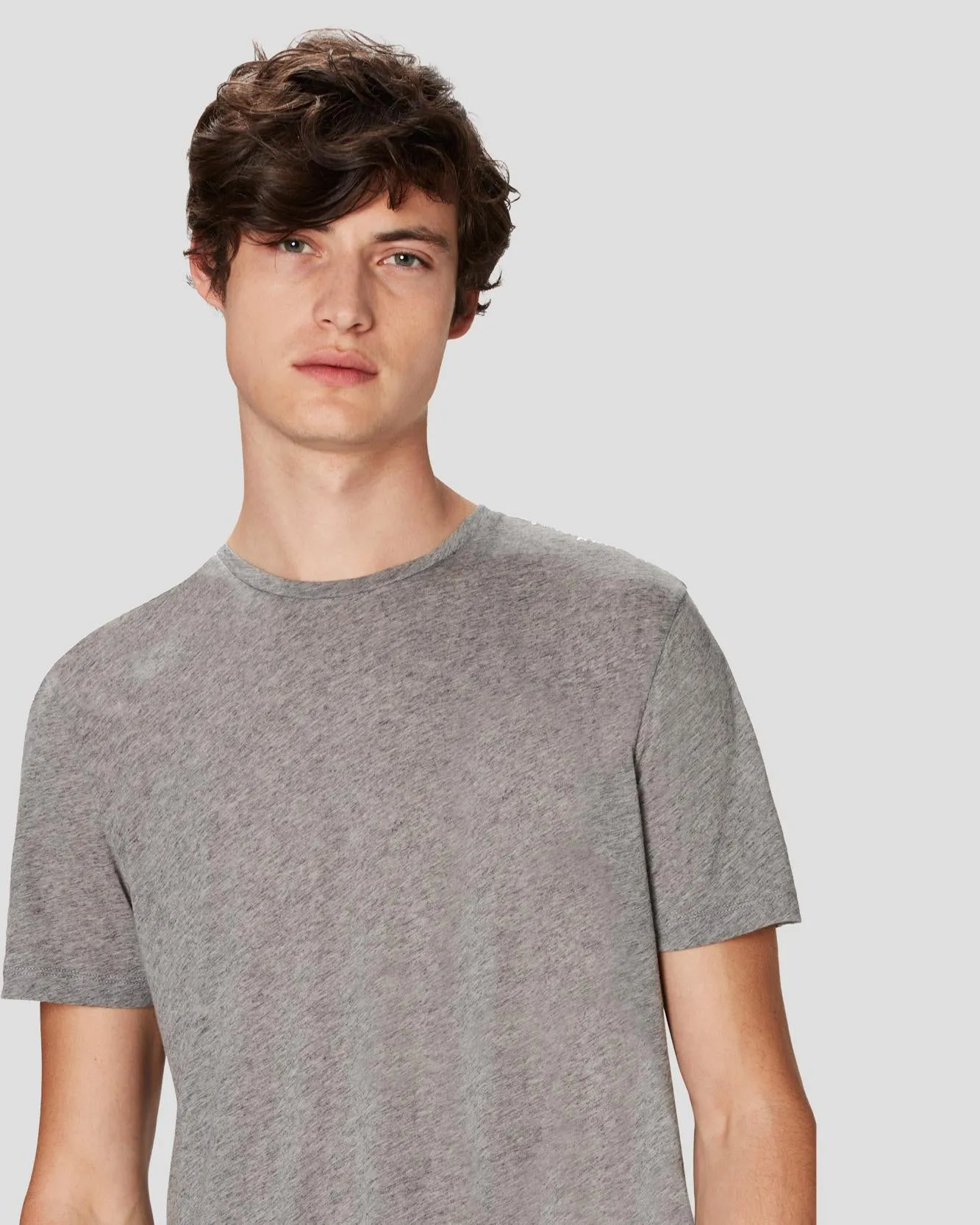 Cashmere Blend Tee in Heather Grey sold by 7 For All Mankind product image thumbnail 3
