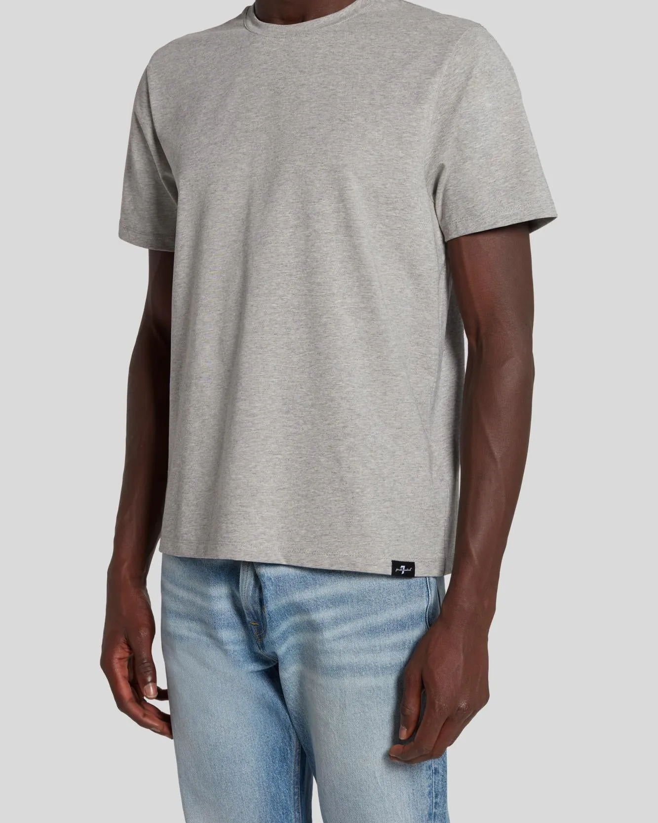 Luxe Performance Tee in Grey Melange sold by 7 For All Mankind product image thumbnail 3