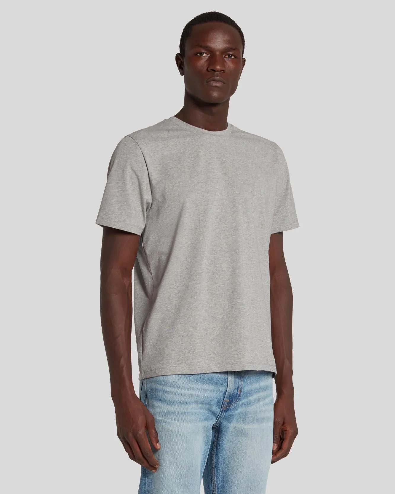 Luxe Performance Tee in Grey Melange sold by 7 For All Mankind