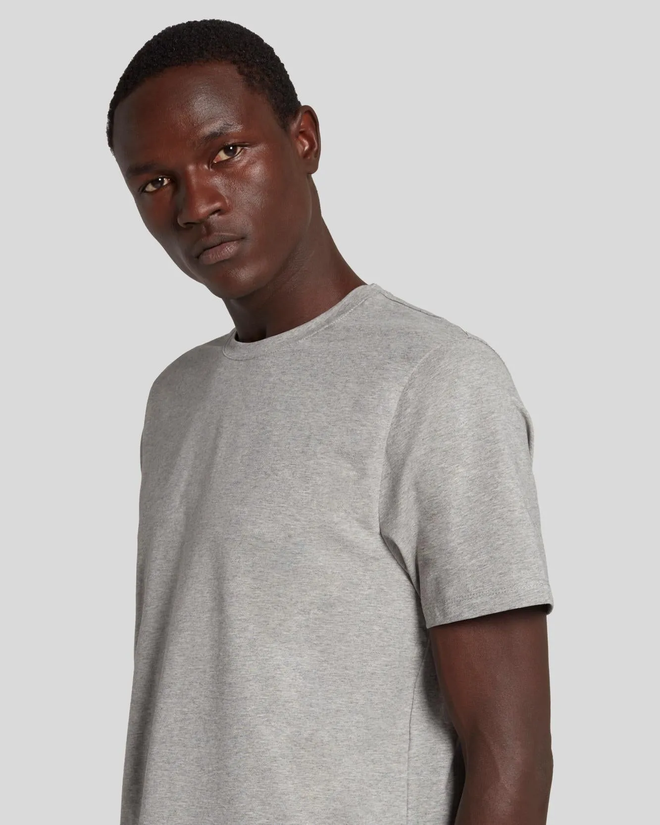 Luxe Performance Tee in Grey Melange sold by 7 For All Mankind product image thumbnail 5