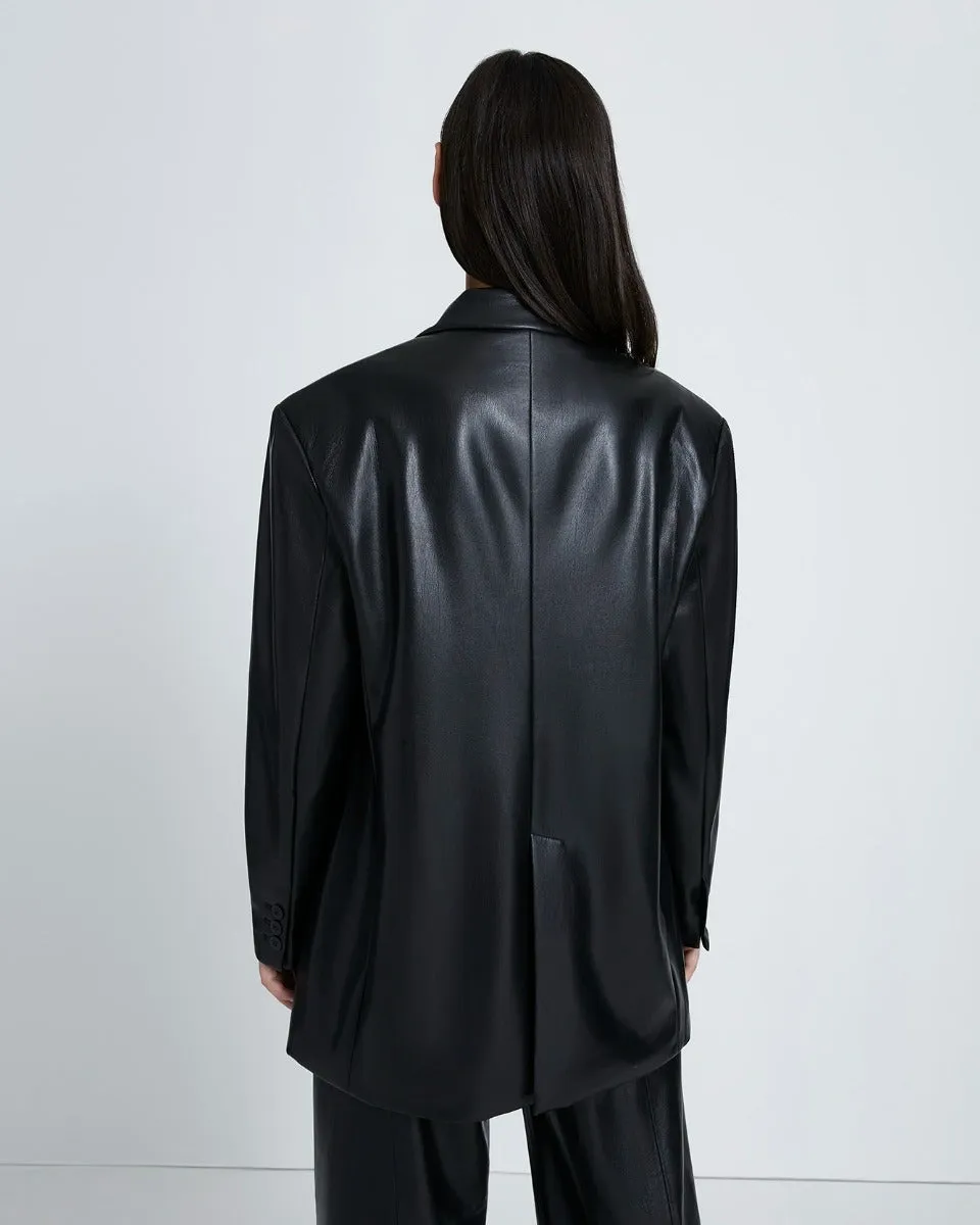 Faux Leather Blazer in Black sold by 7 For All Mankind product image thumbnail 4