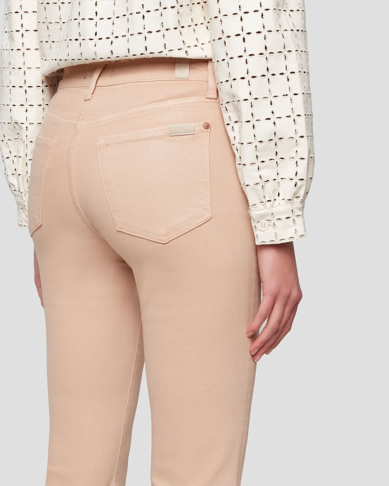 High Waist Slim Kick in Coated Camel sold by 7 For All Mankind product image thumbnail 5