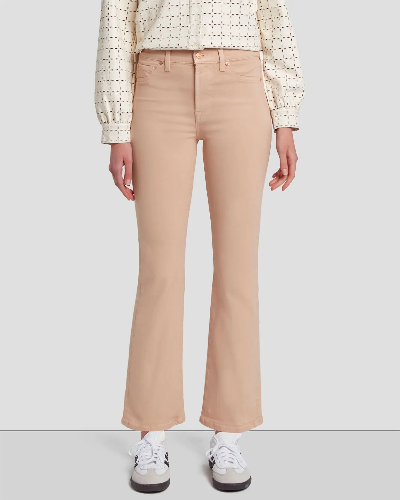 High Waist Slim Kick in Coated Camel sold by 7 For All Mankind product image thumbnail 2