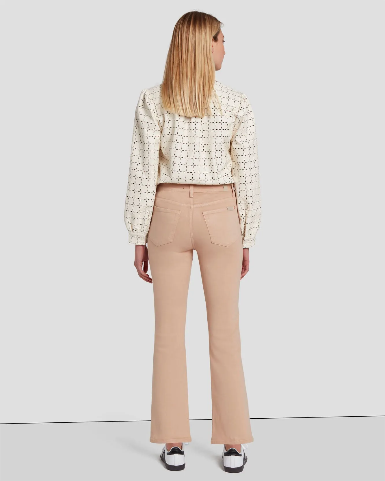 High Waist Slim Kick in Coated Camel sold by 7 For All Mankind product image thumbnail 4