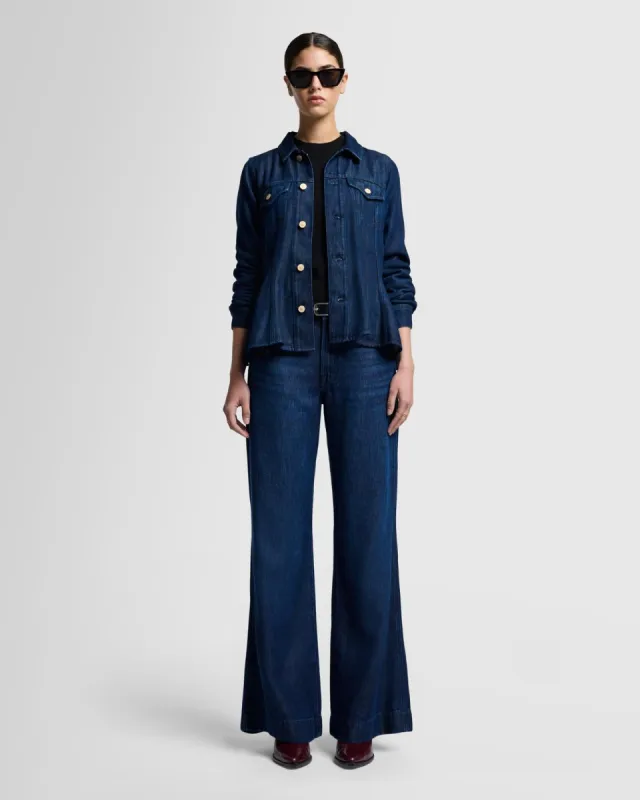 Tailorless Denim Lustre Modern Dojo in Stormy sold by 7 For All Mankind